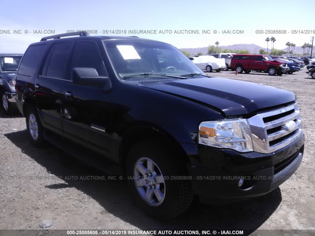 1FMFU15597LA96403 - 2007 FORD EXPEDITION XLT BLACK photo 1