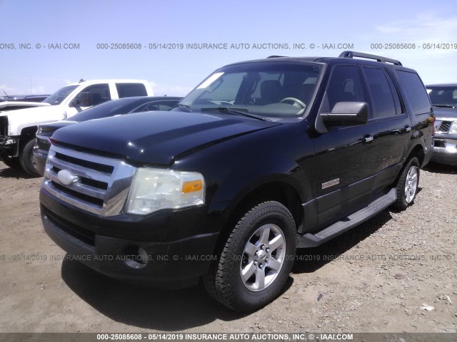 1FMFU15597LA96403 - 2007 FORD EXPEDITION XLT BLACK photo 2