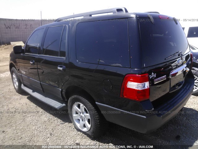 1FMFU15597LA96403 - 2007 FORD EXPEDITION XLT BLACK photo 3