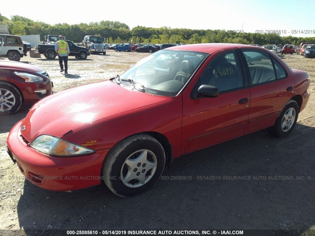 1G1JC524X27278965 - 2002 CHEVROLET CAVALIER CNG RED photo 2