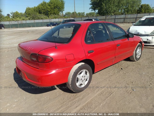 1G1JC524X27278965 - 2002 CHEVROLET CAVALIER CNG RED photo 4