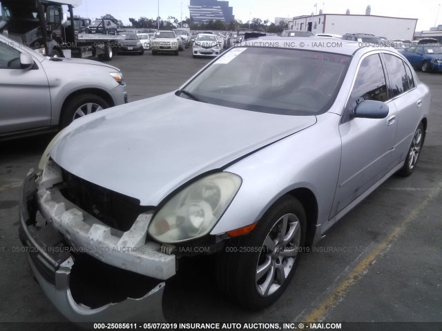 JNKCV51E46M511930 - 2006 INFINITI G35 SILVER photo 2