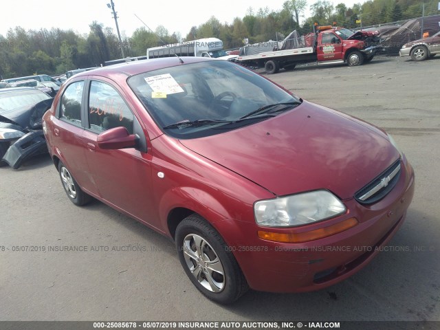 KL1TD52675B460548 - 2005 CHEVROLET AVEO LS RED photo 1