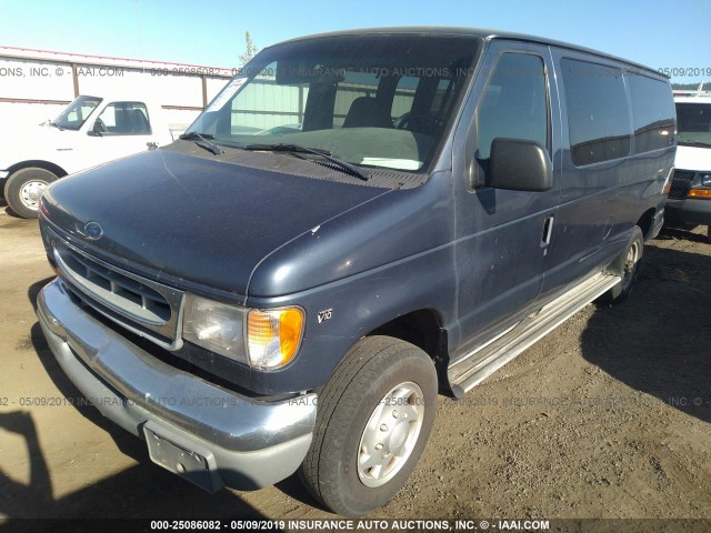 1FBNE31S4WHA95671 - 1998 FORD ECONOLINE E350 BLUE photo 2