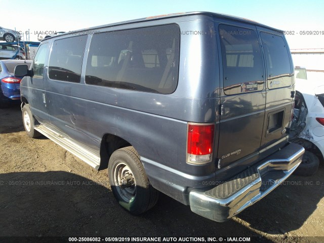 1FBNE31S4WHA95671 - 1998 FORD ECONOLINE E350 BLUE photo 3