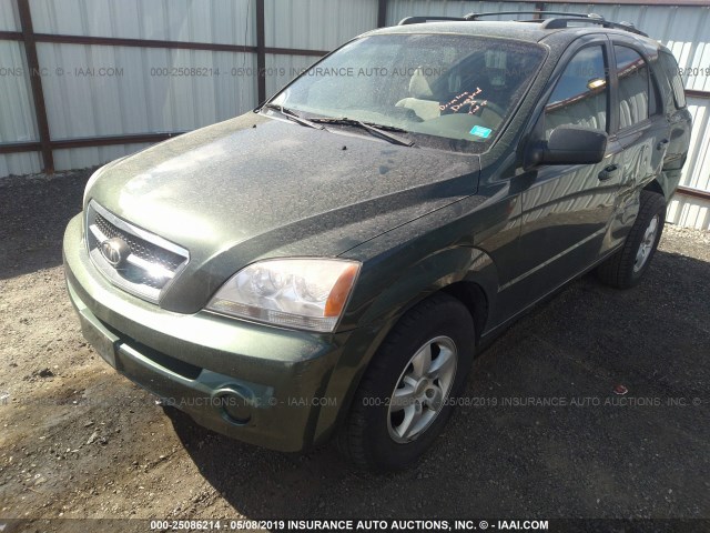 KNDJC733865585500 - 2006 KIA SORENTO EX/LX GREEN photo 2