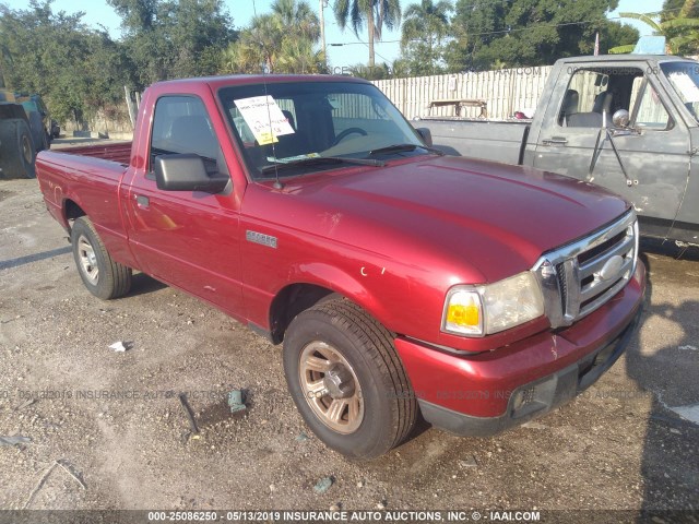 1FTYR10D07PA32126 - 2007 FORD RANGER RED photo 1
