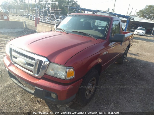 1FTYR10D07PA32126 - 2007 FORD RANGER RED photo 2