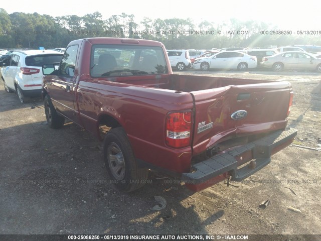 1FTYR10D07PA32126 - 2007 FORD RANGER RED photo 3