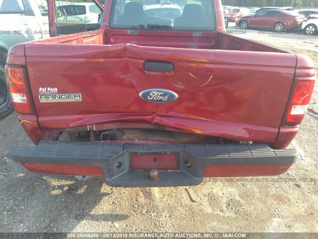 1FTYR10D07PA32126 - 2007 FORD RANGER RED photo 6