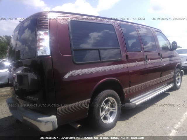 1GBFG15MXV1066634 - 1997 CHEVROLET EXPRESS G1500  MAROON photo 4