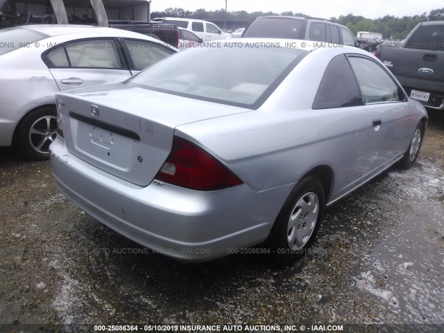 1HGEM22201L063086 - 2001 HONDA CIVIC DX SILVER photo 4