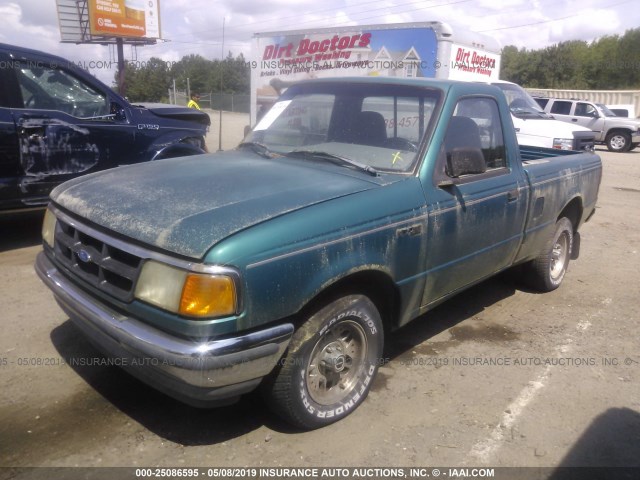 1FTCR10U3PTA91463 - 1993 FORD RANGER GREEN photo 2