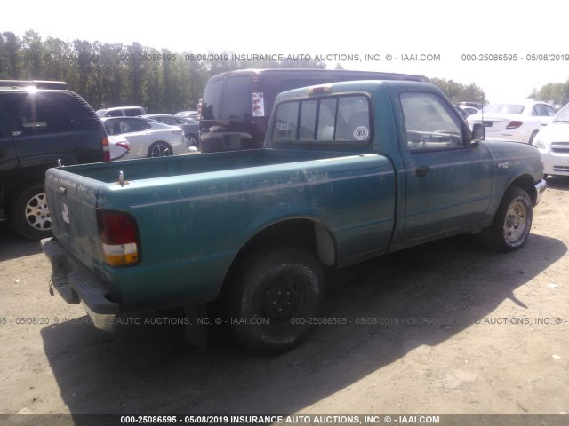 1FTCR10U3PTA91463 - 1993 FORD RANGER GREEN photo 4