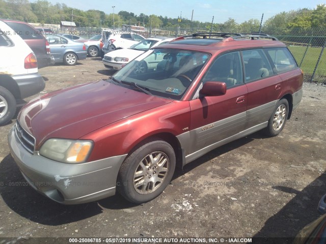 4S3BH896227622181 - 2002 SUBARU LEGACY OUTBACK H6 3.0 VDC RED photo 2