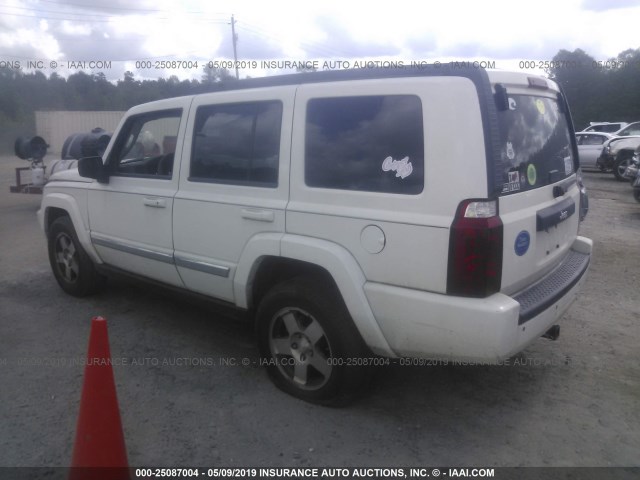 1J4RH4GKXAC113852 - 2010 JEEP COMMANDER SPORT WHITE photo 3