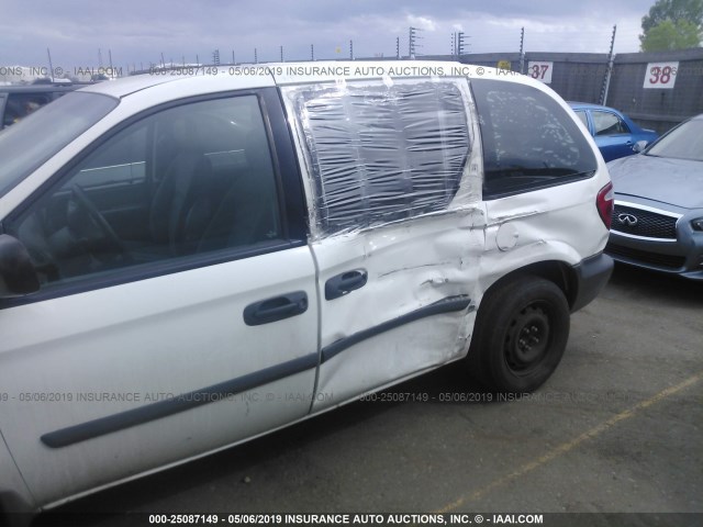 1D4GP21R26B506562 - 2006 DODGE CARAVAN C/V WHITE photo 6