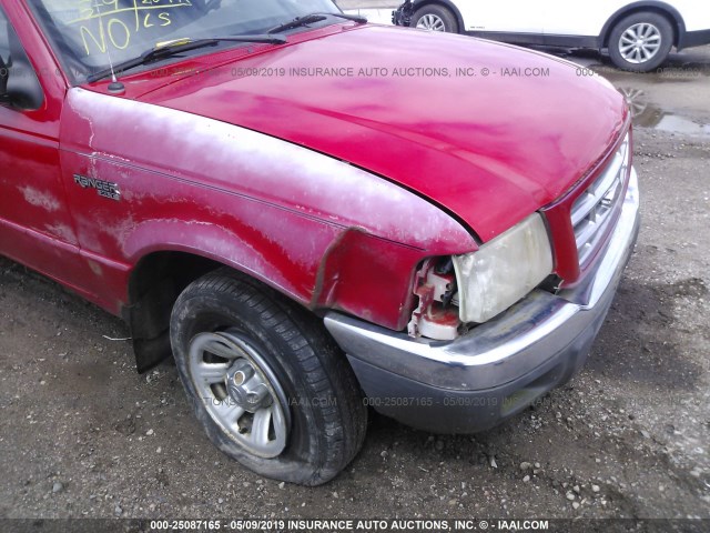 1FTYR10U01PB73978 - 2001 FORD RANGER RED photo 6