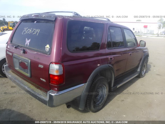 JT3GN86R4Y0167336 - 2000 TOYOTA 4RUNNER SR5 RED photo 4