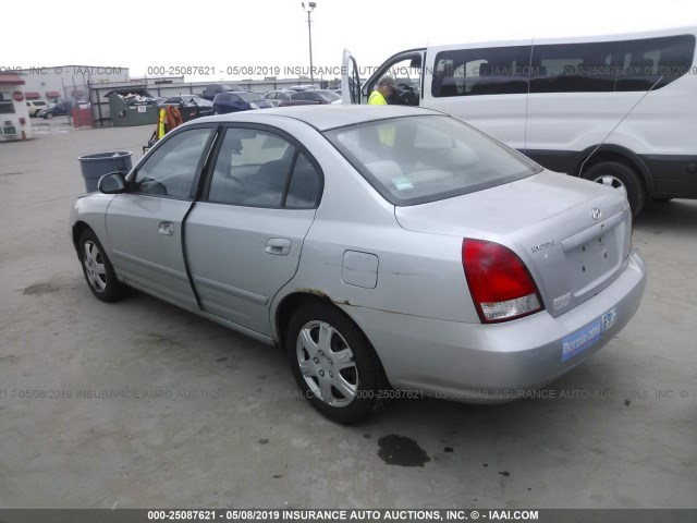 KMHDN45DX1U094156 - 2001 HYUNDAI ELANTRA GLS/GT SILVER photo 3