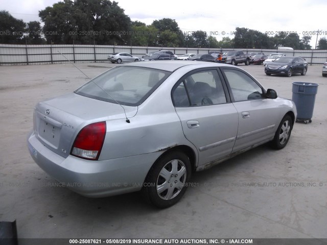 KMHDN45DX1U094156 - 2001 HYUNDAI ELANTRA GLS/GT SILVER photo 4