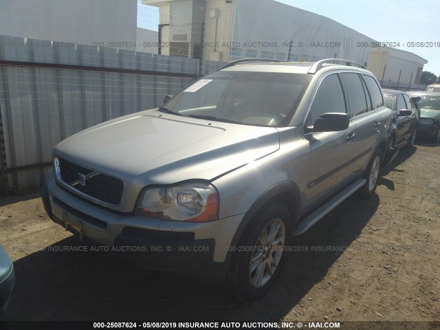 YV1CZ91H141054087 - 2004 VOLVO XC90 T6 SILVER photo 2