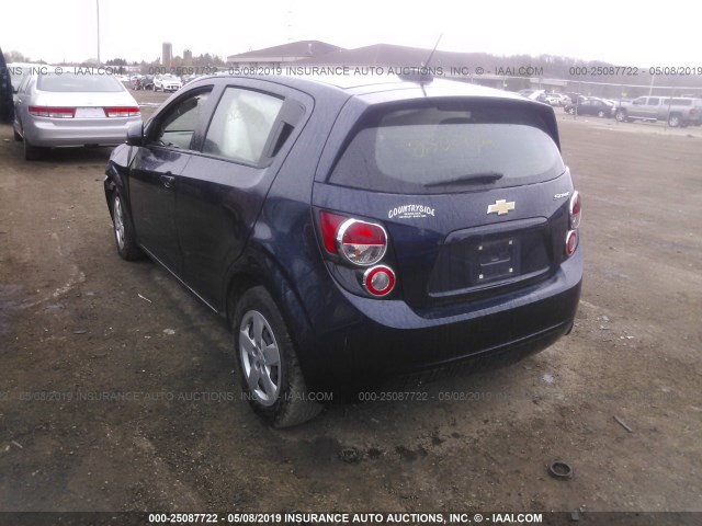 1G1JA6SH8G4106957 - 2016 CHEVROLET SONIC LS BLUE photo 3