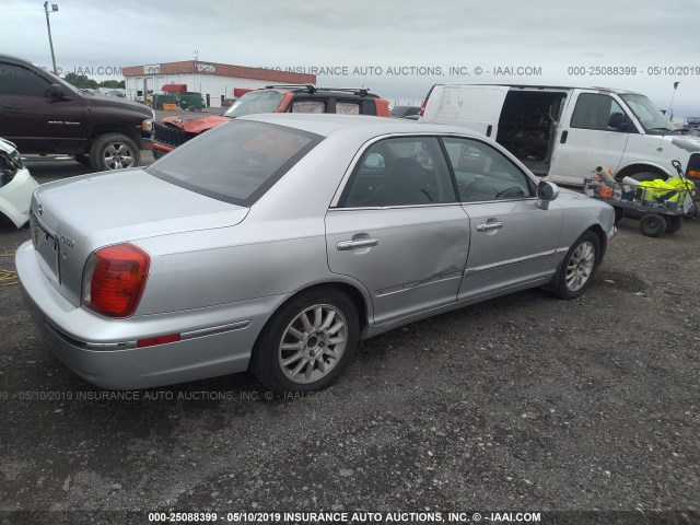 KMHFU45E65A400054 - 2005 HYUNDAI XG 350 SILVER photo 4