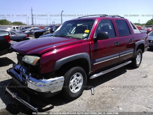 3GNEC12T14G159726 - 2004 CHEVROLET AVALANCHE C1500 RED photo 2