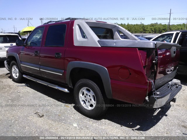 3GNEC12T14G159726 - 2004 CHEVROLET AVALANCHE C1500 RED photo 3
