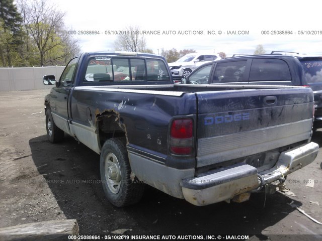 1B7KC26C0SS199636 - 1995 DODGE RAM 2500 BLUE photo 3