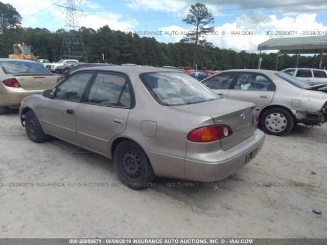 2T1BR12E32C544854 - 2002 TOYOTA COROLLA CE/LE/S GOLD photo 3