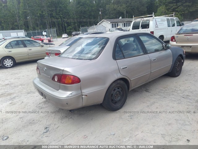 2T1BR12E32C544854 - 2002 TOYOTA COROLLA CE/LE/S GOLD photo 4