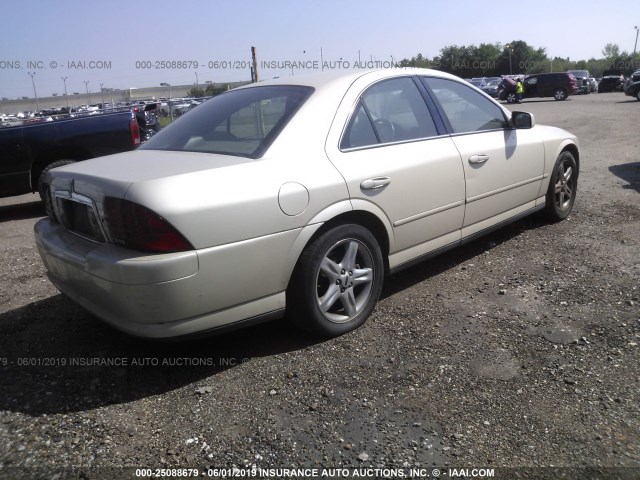 1LNHM87AX2Y669283 - 2002 LINCOLN LS BEIGE photo 4