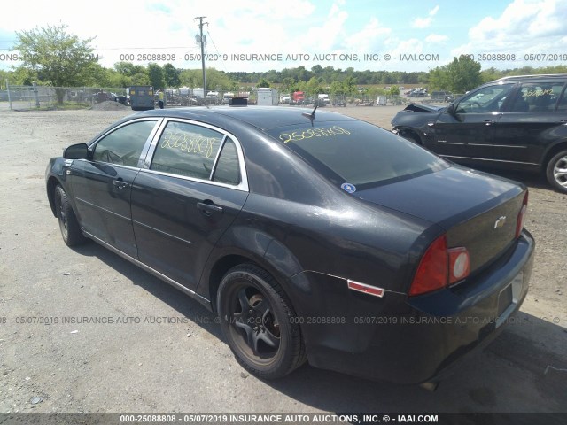 1G1ZH57B78F170586 - 2008 CHEVROLET MALIBU 1LT 黑色 照片 3