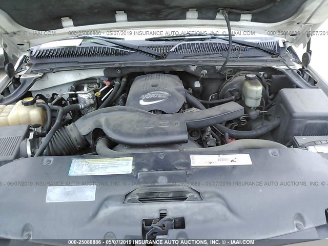 1GKEC16T01J257633 - 2001 GMC YUKON XL C1500 WHITE photo 10