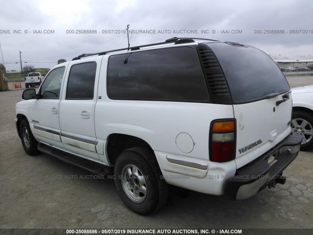 1GKEC16T01J257633 - 2001 GMC YUKON XL C1500 WHITE photo 3