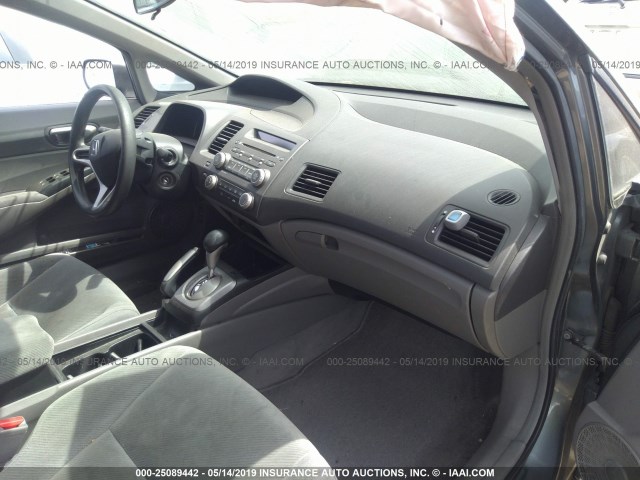 2HGFA165X9H313082 - 2009 HONDA CIVIC LX GRAY photo 5