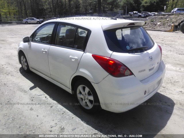 3N1BC13E57L420687 - 2007 NISSAN VERSA S/SL WHITE photo 3