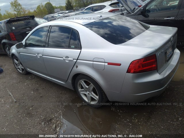 19UUA66206A010445 - 2006 ACURA 3.2TL SILVER photo 3