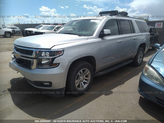 1GNSKHKC6JR275367 - 2018 CHEVROLET SUBURBAN K1500 LT SILVER photo 2