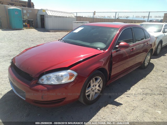 2G1WB5E37E1125926 - 2014 CHEVROLET IMPALA LIMITED LT RED photo 2