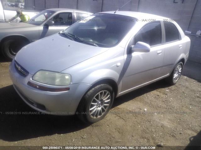 KL1TD56616B640118 - 2006 CHEVROLET AVEO LS GRAY photo 2