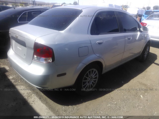 KL1TD56616B640118 - 2006 CHEVROLET AVEO LS GRAY photo 4