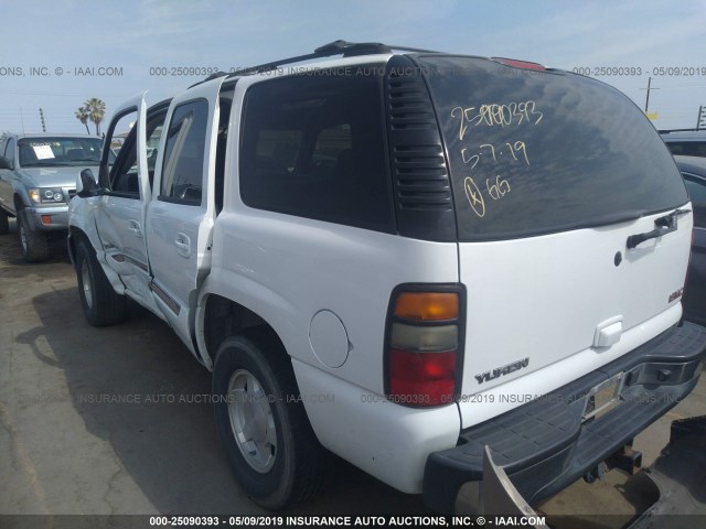 1GKEK13Z74J232728 - 2004 GMC YUKON WHITE photo 3