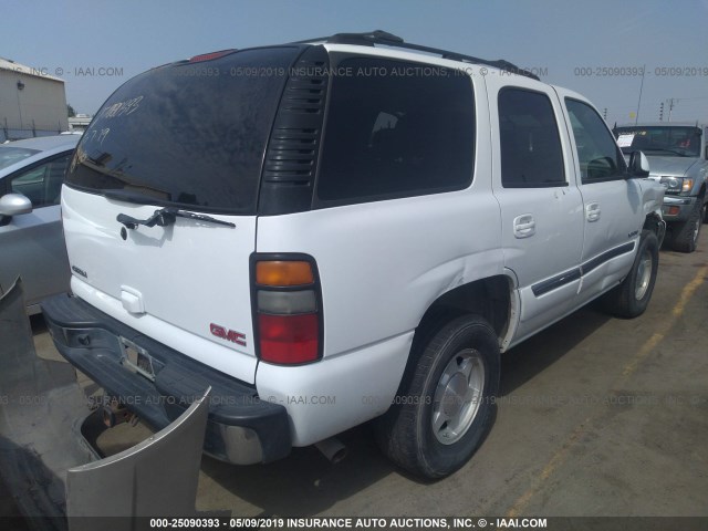 1GKEK13Z74J232728 - 2004 GMC YUKON WHITE photo 4