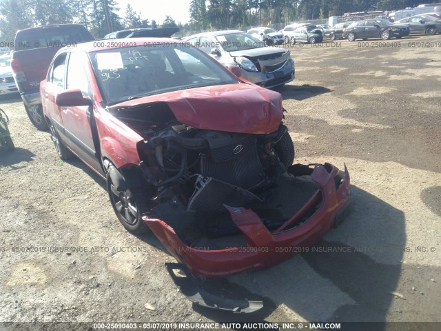 KNADE123976265990 - 2007 KIA RIO LX/SX RED photo 1