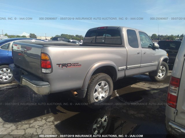 5TBBT48111S197322 - 2001 TOYOTA TUNDRA ACCESS CAB LIMITED BLUE photo 4