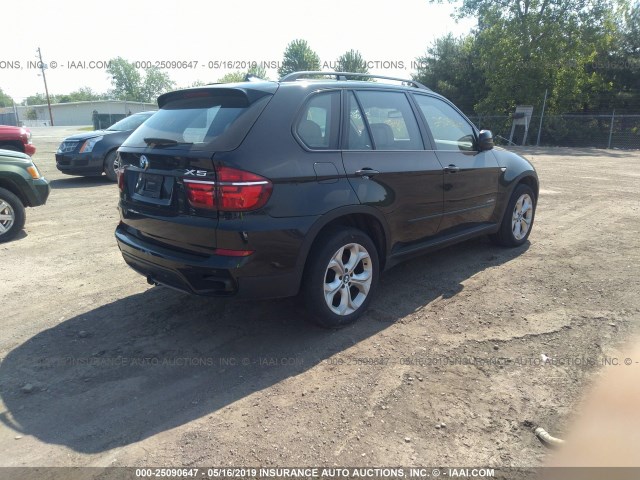 5UXZV8C58BLL67985 - 2011 BMW X5 XDRIVE50I BLACK photo 4