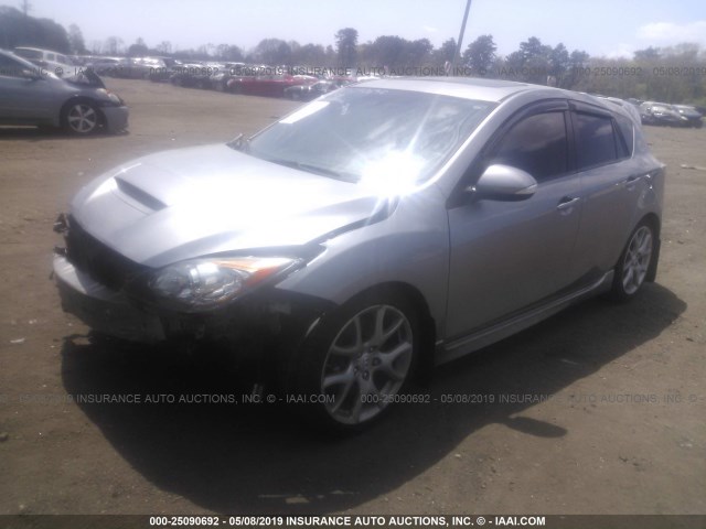 JM1BL1H43A1280361 - 2010 MAZDA SPEED 3 SILVER photo 2